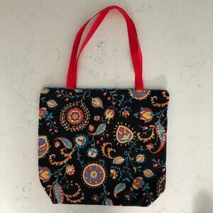 Hand Crafted Reversible Fabric Utility Tote Bag Multicolor/Geometric Sz OS NWOT